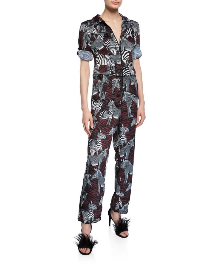 Goodall Zebra-print Jumpsuit