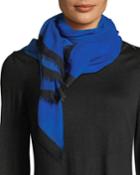 Suit Scarf W/ Fringe Trim