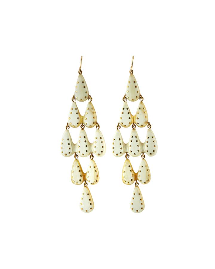 Densi Chandelier Horn Earrings