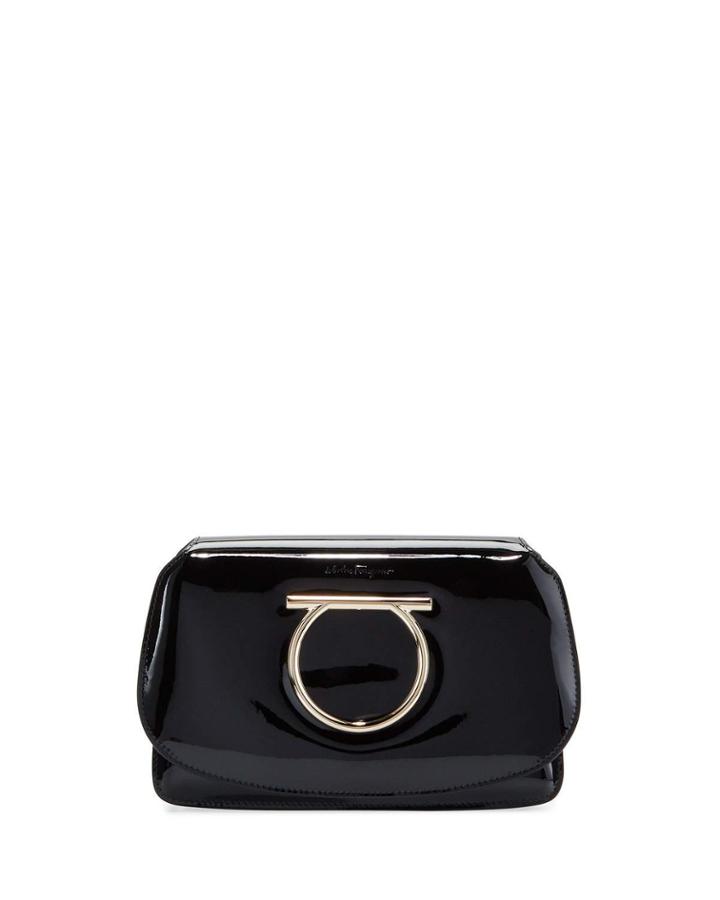 Gancini Mini Patent Crossbody Bag