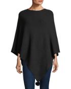 Rabbit-fur Pompom Poncho
