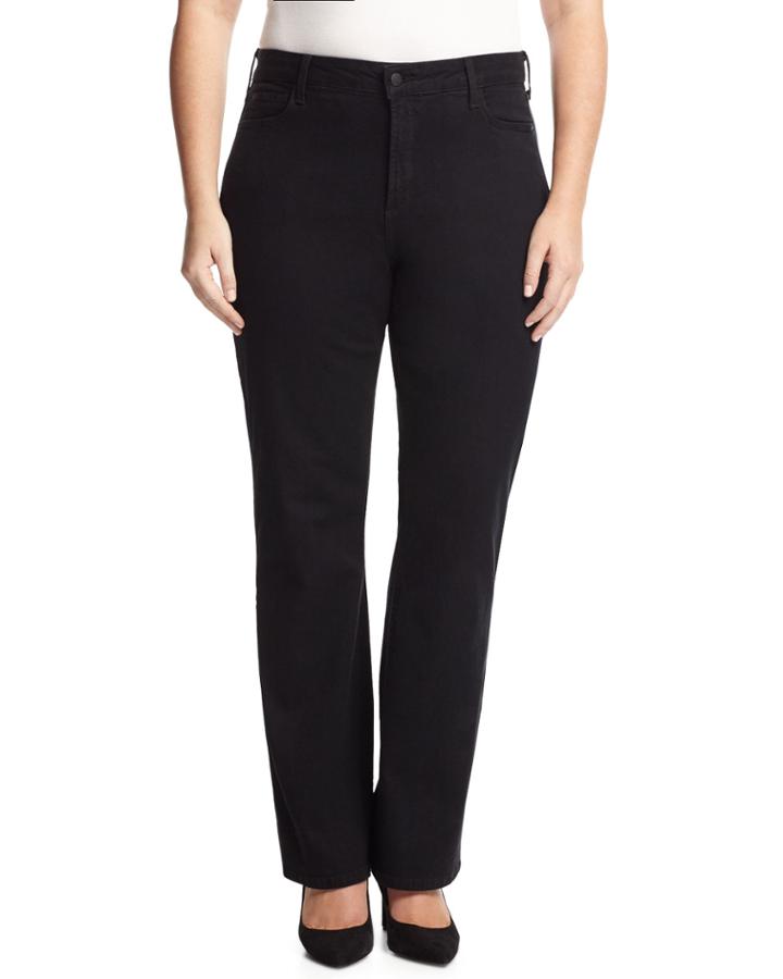Nydj Plus Barbara Modern Boot-cut Jeans, Black, Women's,