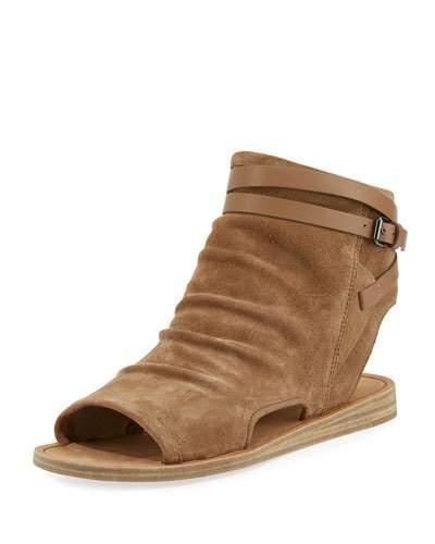 Thalia Slouchy Suede Cutout Flat