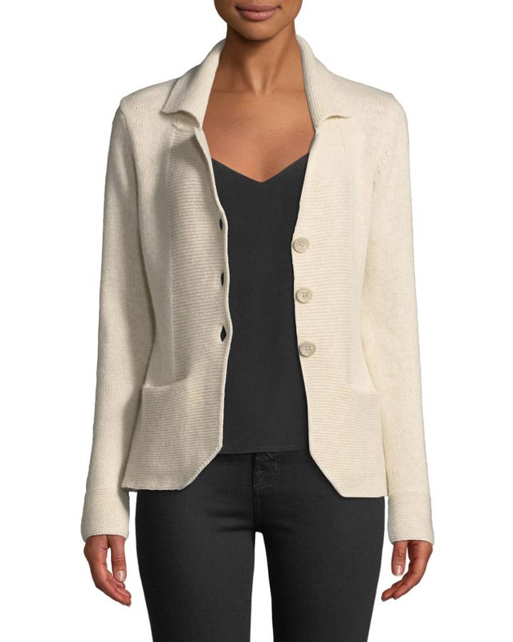 Cashmere Blazer-cardigan, Beige