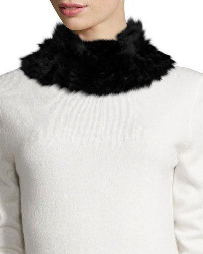 Rabbit-fur Neck Warmer, Black