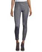 Faux-suede Pull-on Leggings,