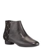 Fauna Mixed Leather Pearly Booties