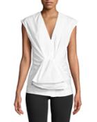 Tie-waist Cap-sleeve Top