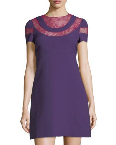 Fit & Flare Lace-inset Dress