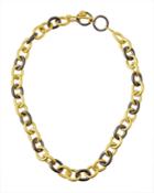 Heavy Alternating Pave Link Chain Necklace