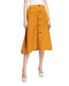 Polka Dot Button Down A-line