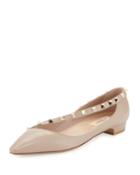 Rockstud Cross-strap Flat