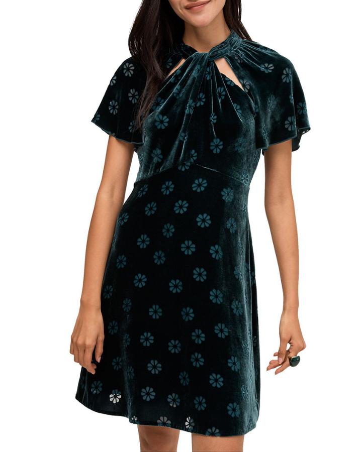 Spade Clover Velvet Dress