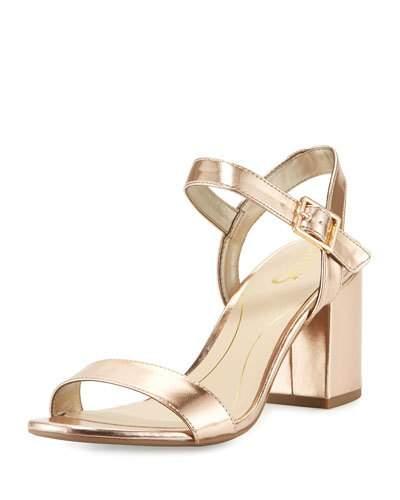 Ashton Metallic Strappy Sandal, Pink