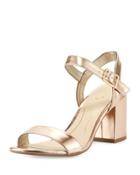 Ashton Metallic Strappy Sandal, Pink