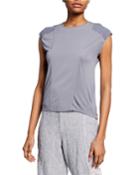 Hunlen Crewneck Paneled Top
