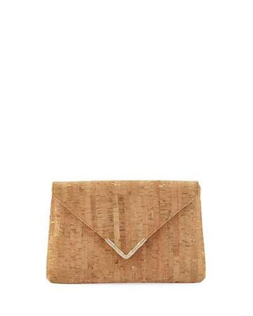 Bella Cork Envelope Clutch Bag, Beige