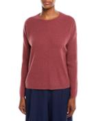Plus Size Ribbed Long-sleeve Cashmere