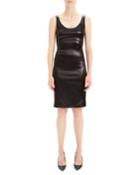 Chintz Fitted Scoop-neck Knee-length Dress
