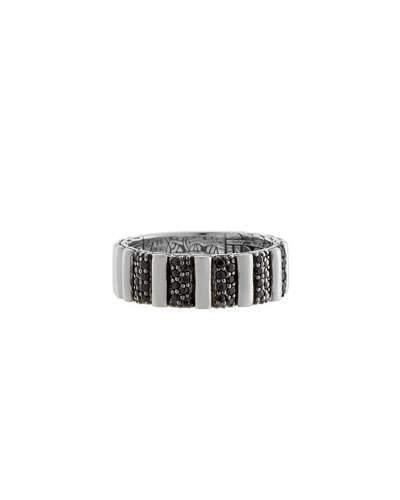 Men's Bedeg Pave Black Sapphire Band Ring,