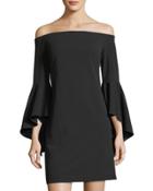 Off-the-shoulder Bell-sleeve Dress