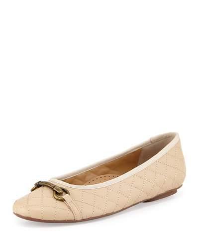 Suzy Quilted Napa Flat, Pudding