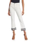 Gypsy Night Flared Frayed Cropped Jeans