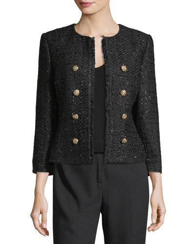Boucle Button-front Jacket