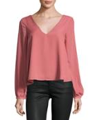 Long-sleeve Crisscross-detail Top,