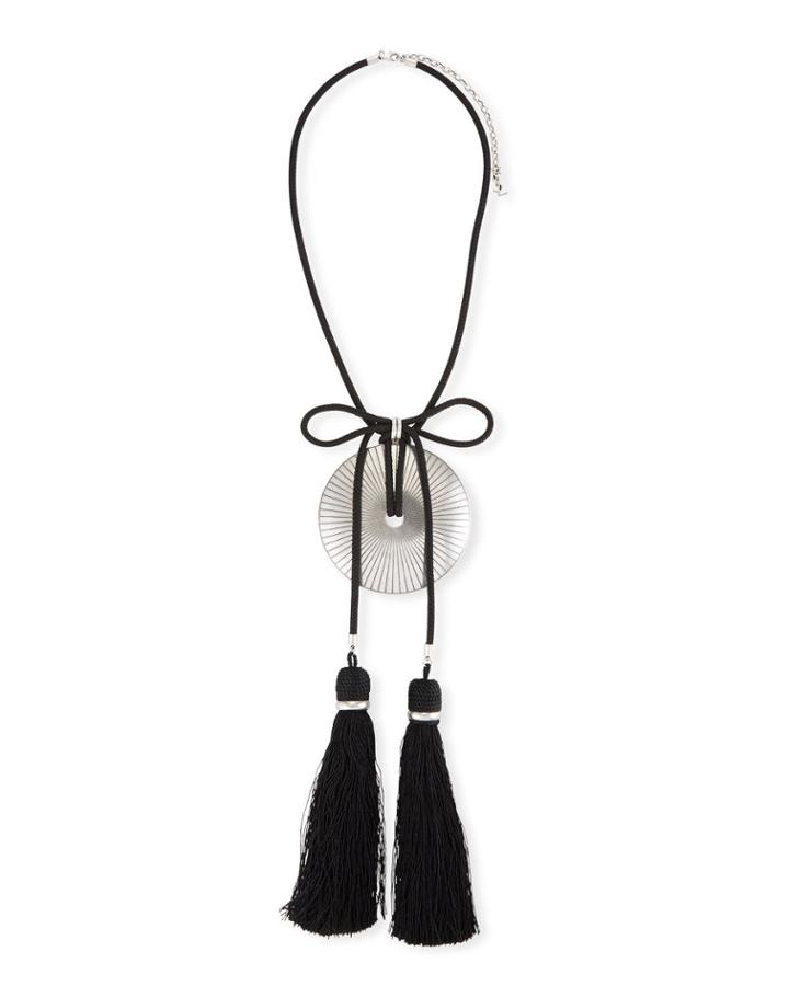 Passementerie Lambskin Leather Tassel Collar