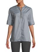 Brair Pinstripe Quarter-zip Poplin