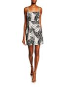 Heidi Tropical Fern Cutout A-line Dress