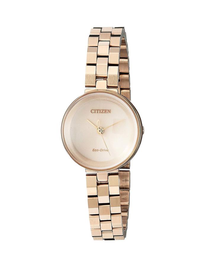 25mm Slim Eco-drive Bracelet Watch, Golden
