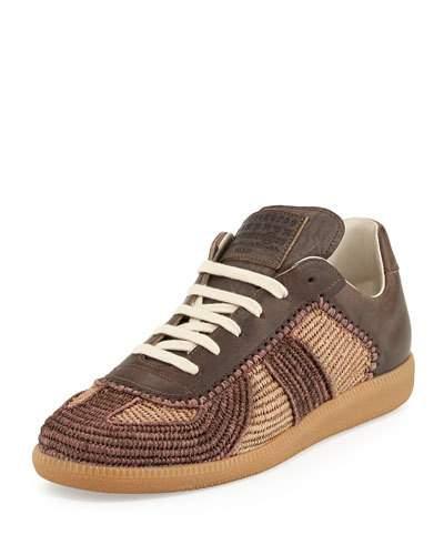 Marrakech Raffia & Leather Low-top