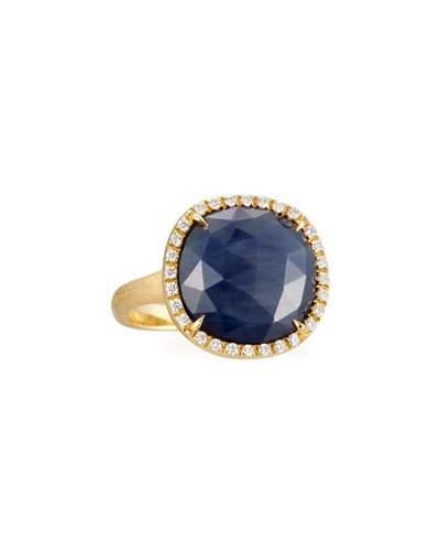 Jaipur Sunset 18k Sapphire & Diamond Ring,