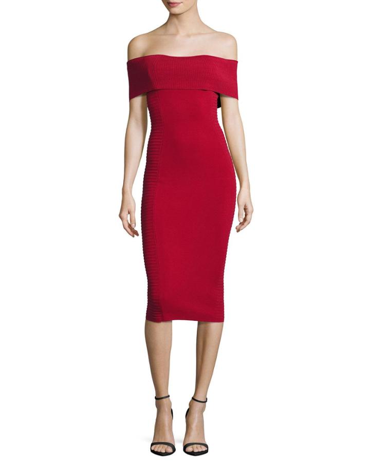 Milano Off-the-shoulder Bandage Dress
