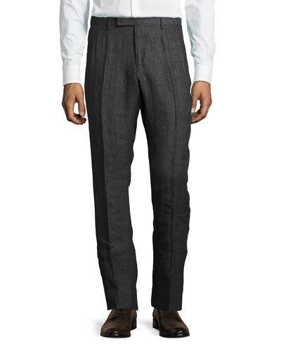 Covington Cotton Twill Straight-leg Pants, Gray