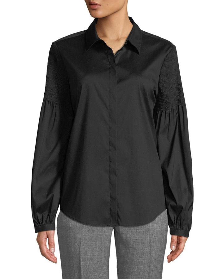 Bousant-sleeve Button-down