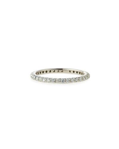 14k White Gold Diamond Eternity Band Ring, 0.41tcw,