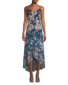 Floral-print High-low