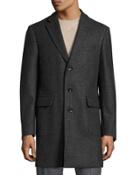 Double-face Wool Topcoat, Gray