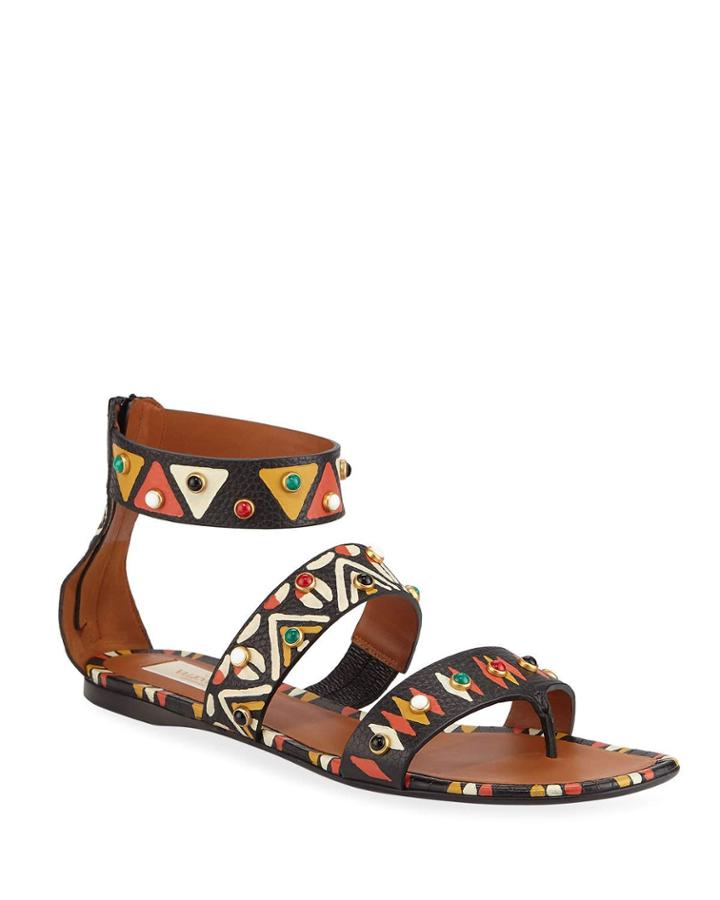 Hand-painted Studded Flat
