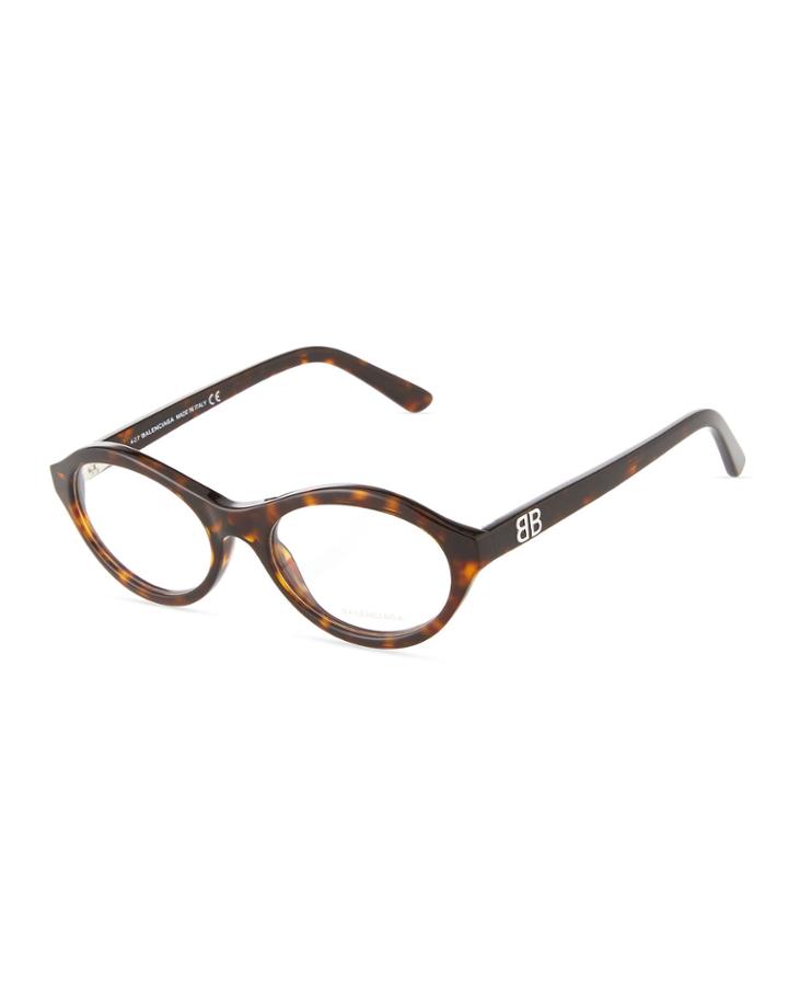 Round Plastic Tortoiseshell Optical Glasses