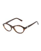 Round Plastic Tortoiseshell Optical Glasses