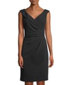 Side-ruched Sleeveless Cocktail Dress