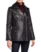 Asymmetrical-zip Quilted Jacket