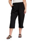 Plus Size Sandwash Slouchy Crop Pants