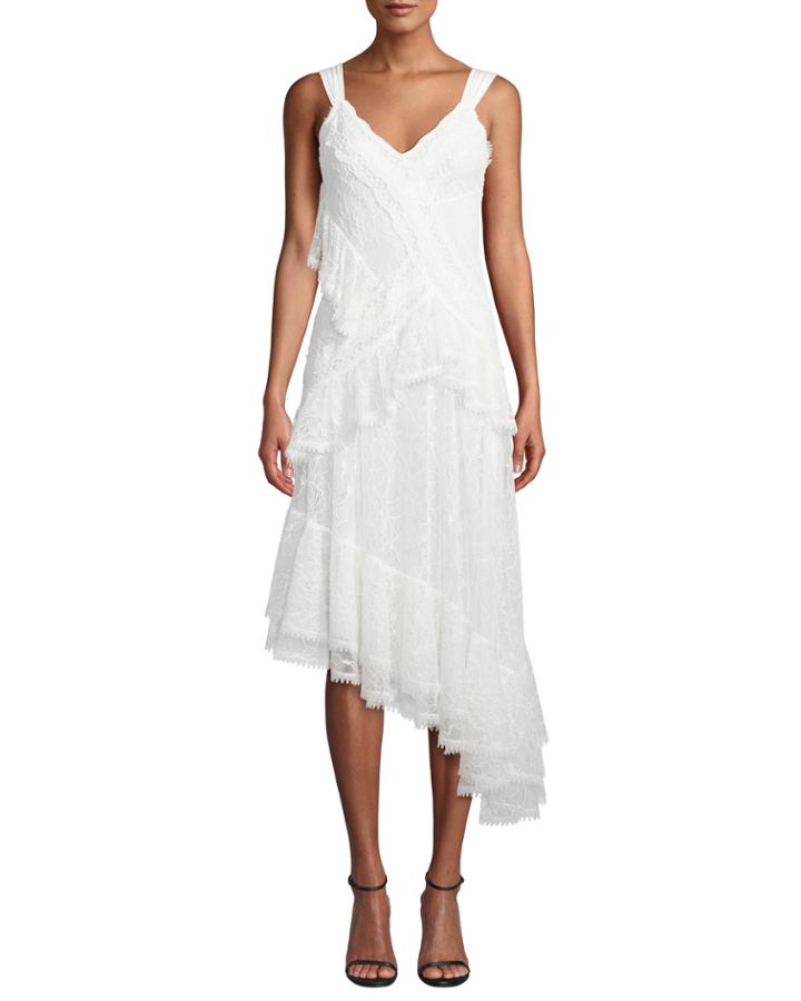 Augustine Embroidered High-low Dress