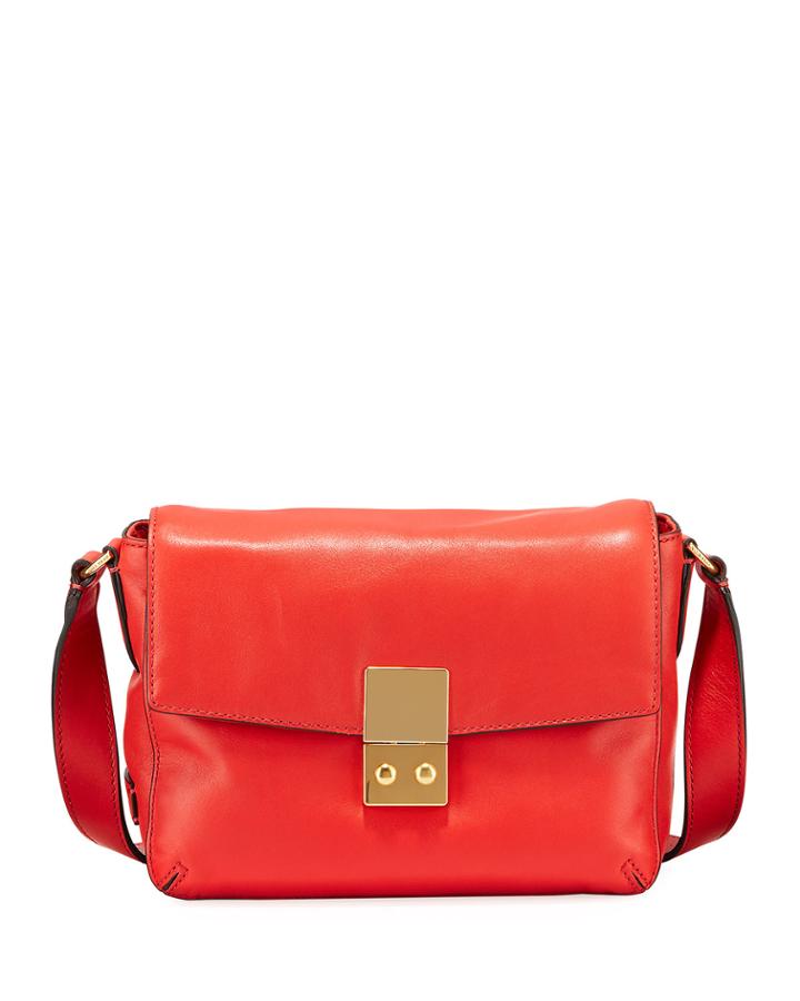 Allanna Leather Crossbody Bag, Red
