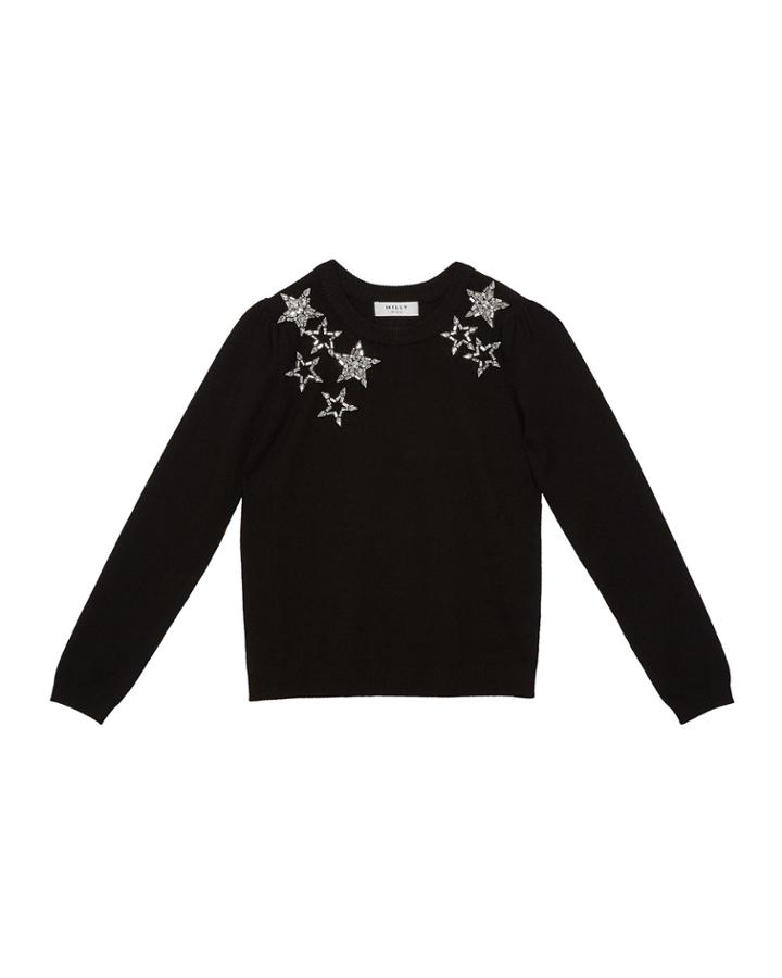 Girl's Starry Beaded Sweater,
